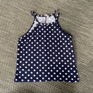 Blue and white polka dot halter top!